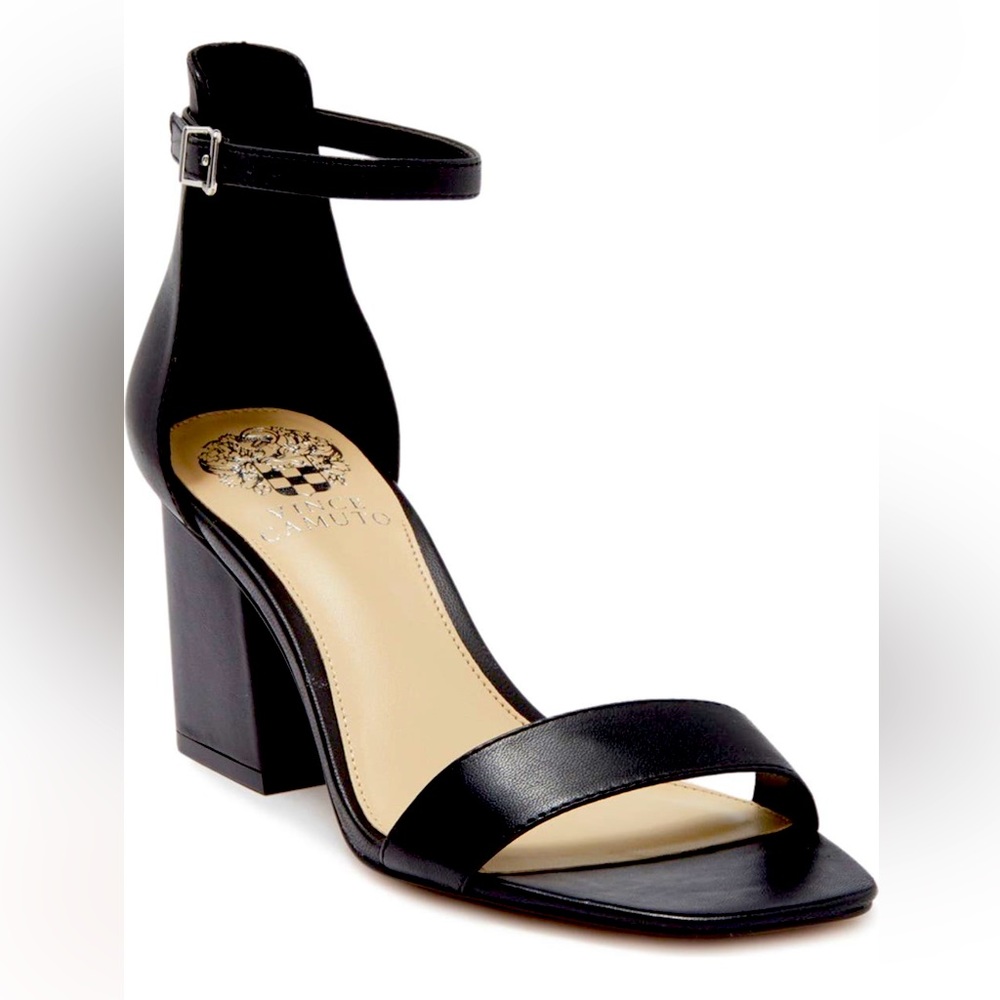 Vince Camuto Margry Ankle Strap Block Heel Sandal, New In Box, size 9